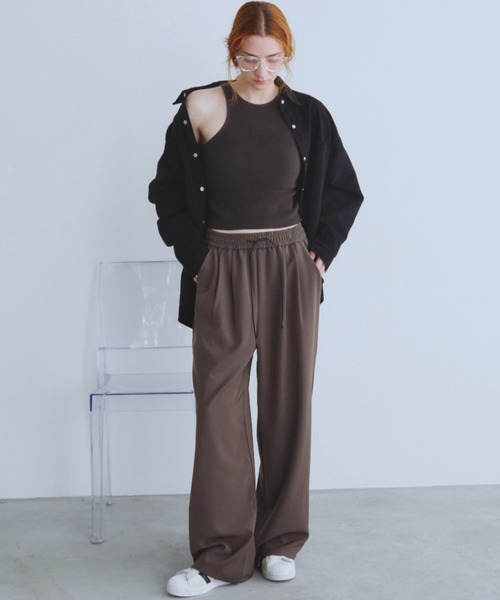 Auntie Rosa Holiday(アンティローザホリデー)の「ツイルオーバーサイズシャツ(シャツ/ブラウス・レディース・ベージュ/ブラック・FREE)」の9枚目の写真