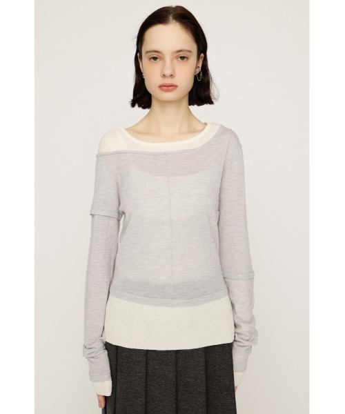 LAYERED KNIT TOPS レイヤード ニット トップス 春服（ニット/セーター