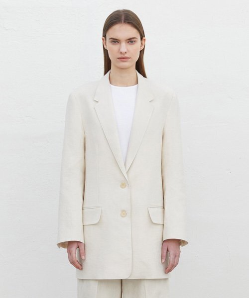 RIDIFI(リディフィ)の「LINEN FABRIC JACKET_LIGHT BEIGE(テーラードジャケット・レディース・その他・MEDIUM)」の1枚目の写真