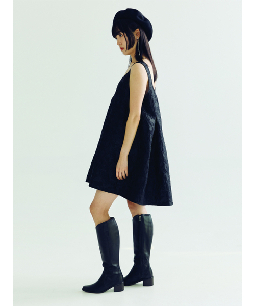 BOMNAL BOUTIQUE(ボムナルブティック)の「フラワーミニドレス _ ブラック(ワンピース・レディース・その他・SMALL/MEDIUM)」の3枚目の写真
