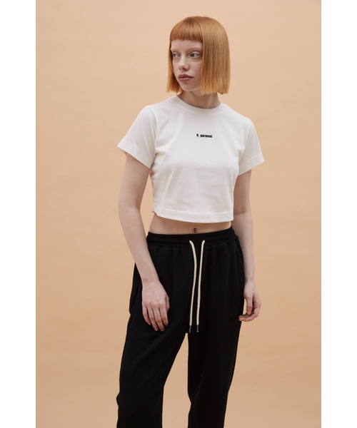 K-GARMENT(カメント)の「WスモールロゴクロップTシャツホワイト(Tシャツ/カットソー・レディース・その他・SMALL/X-SMALL)」の2枚目の写真