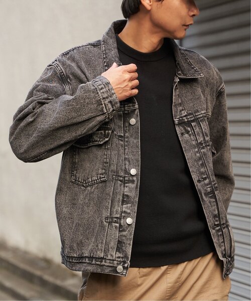 VENCEEXCHANGE（ヴァンスエクスチェンジ）の「デニムジャケット（ブルゾン・メンズ・ダークグレー/ターコイズブルー/ライトブルー/ブラック・LL/L/M）」の2枚目の写真