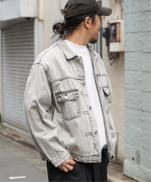 VENCEEXCHANGE（ヴァンスエクスチェンジ）の「デニムジャケット（ブルゾン・メンズ・ダークグレー/ターコイズブルー/ライトブルー/ブラック・LL/L/M）」の17枚目の写真