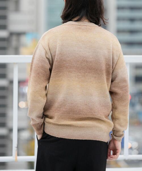 ITEMS URBANRESEARCH（アイテムズ アーバンリサーチ）の「スペースダイクルーネックニット（ニット/セーター・メンズ・ブラック/オリーブ/ブラウン・MEDIUM/LARGE）」の5枚目の写真