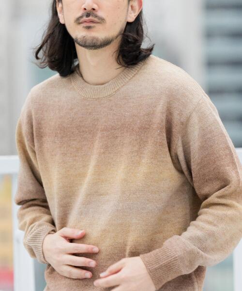 ITEMS URBANRESEARCH（アイテムズ アーバンリサーチ）の「スペースダイクルーネックニット（ニット/セーター・メンズ・ブラック/オリーブ/ブラウン・MEDIUM/LARGE）」の6枚目の写真