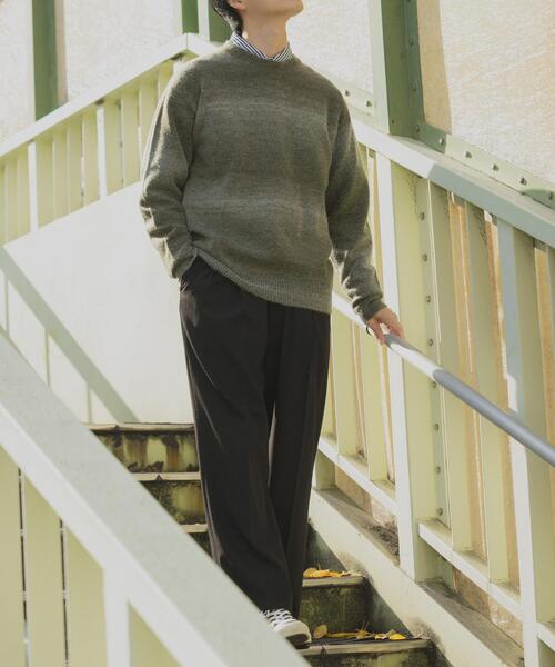 ITEMS URBANRESEARCH（アイテムズ アーバンリサーチ）の「スペースダイクルーネックニット（ニット/セーター・メンズ・ブラック/オリーブ/ブラウン・MEDIUM/LARGE）」の11枚目の写真