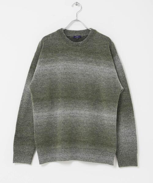 ITEMS URBANRESEARCH（アイテムズ アーバンリサーチ）の「スペースダイクルーネックニット（ニット/セーター・メンズ・ブラック/オリーブ/ブラウン・MEDIUM/LARGE）」の12枚目の写真