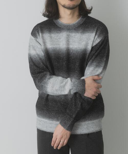 ITEMS URBANRESEARCH（アイテムズ アーバンリサーチ）の「スペースダイクルーネックニット（ニット/セーター・メンズ・ブラック/オリーブ/ブラウン・MEDIUM/LARGE）」の14枚目の写真