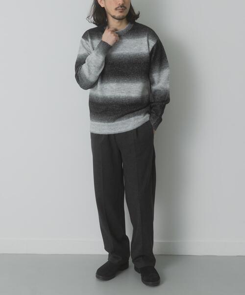 ITEMS URBANRESEARCH（アイテムズ アーバンリサーチ）の「スペースダイクルーネックニット（ニット/セーター・メンズ・ブラック/オリーブ/ブラウン・MEDIUM/LARGE）」の17枚目の写真