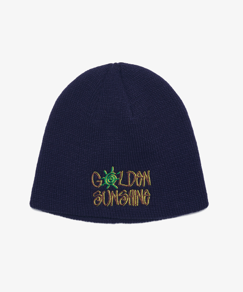Sunshine logo beanie_Navy（ニットキャップ/ビーニー）｜GOLDEN
