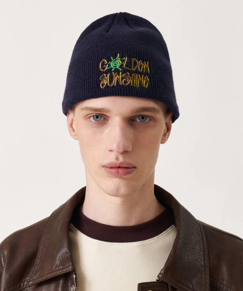 Sunshine logo beanie_Navy（ニットキャップ/ビーニー）｜GOLDEN