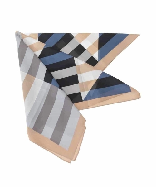 MK MICHEL KLEIN(エムケーミッシェルクラン)の「幾何柄スカーフ/洗える(ストール/ショール・レディース・ダークインディゴブルー/ベージュ・38)」の17枚目の写真