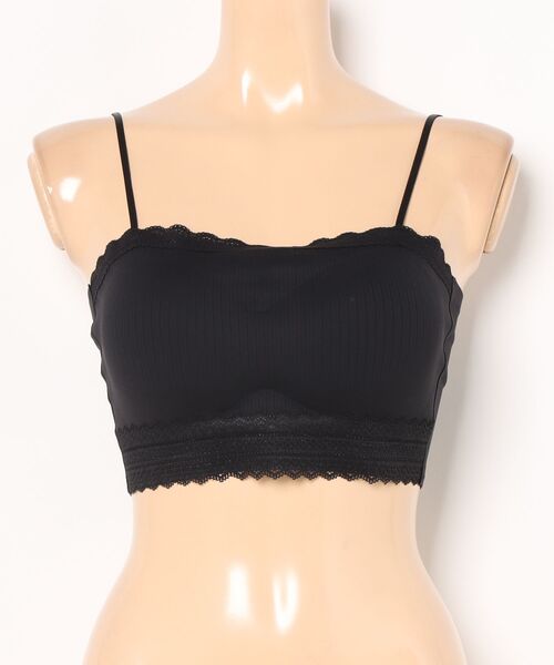 Lace Ladies(レースレディース)の「ソリッドカラー スカラップ スリム ノンワイヤー ブラジャー(チューブトップ・レディース・ブラック/ホワイト/ベージュ・FREE)」の14枚目の写真