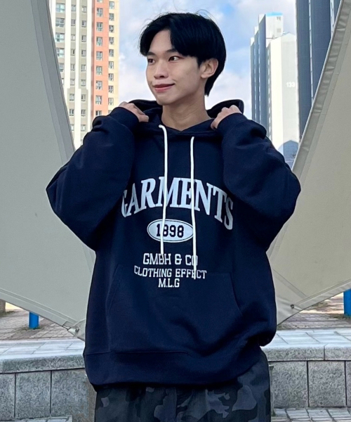 THE MILE(ザマイル)の「ML ガーメンツ スウェット フードパーカー ネイビー(パーカー・メンズ・その他・S/M/L/XL)」の1枚目の写真