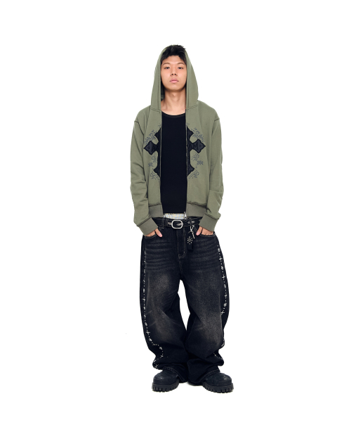 AAKAM（アーカム）の「AKM CROS2 Zip-Up Hoodie (Khaki)（パーカー・レディース・その他・1/2）」の12枚目の写真