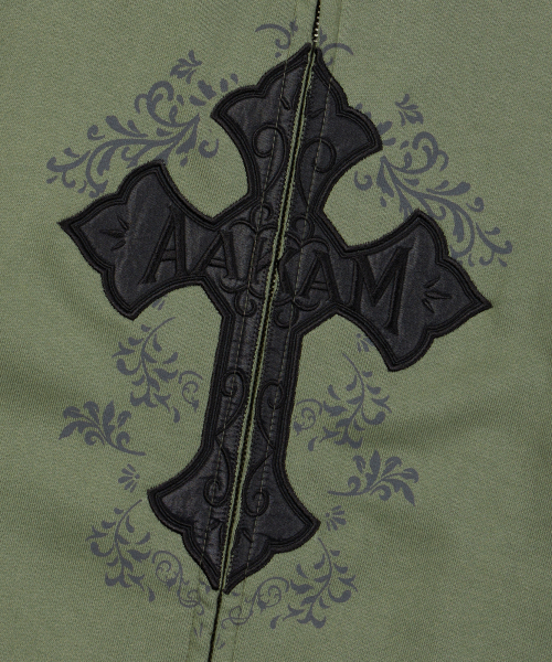 AAKAM（アーカム）の「AKM CROS2 Zip-Up Hoodie (Khaki)（パーカー・レディース・その他・1/2）」の15枚目の写真