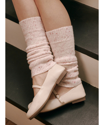 ALLINCOMPLETE（オールインコンプリート）の「ドットニットレッグウォーマー（ホワイト）（レッグウォーマー）」