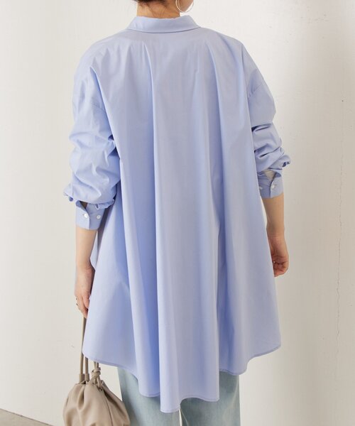 LIVETART（リヴェタート）の「フレアロングシャツ（シャツ/ブラウス・レディース・ブルー/ホワイト・FREE）」の10枚目の写真