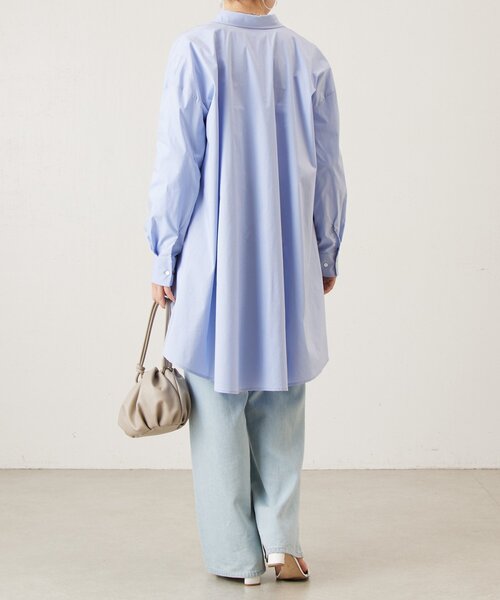 LIVETART（リヴェタート）の「フレアロングシャツ（シャツ/ブラウス・レディース・ブルー/ホワイト・FREE）」の13枚目の写真