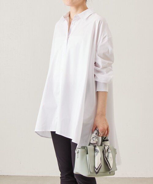 LIVETART（リヴェタート）の「フレアロングシャツ（シャツ/ブラウス・レディース・ブルー/ホワイト・FREE）」の16枚目の写真