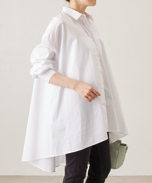 LIVETART（リヴェタート）の「フレアロングシャツ（シャツ/ブラウス・レディース・ブルー/ホワイト・FREE）」の18枚目の写真