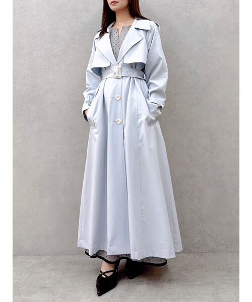 dazzlin（ダズリン）の「バックプリーツトレンチコート（トレンチコート・レディース・ベビーピンク/ブルー/ベージュ・FREE）」の3枚目の写真