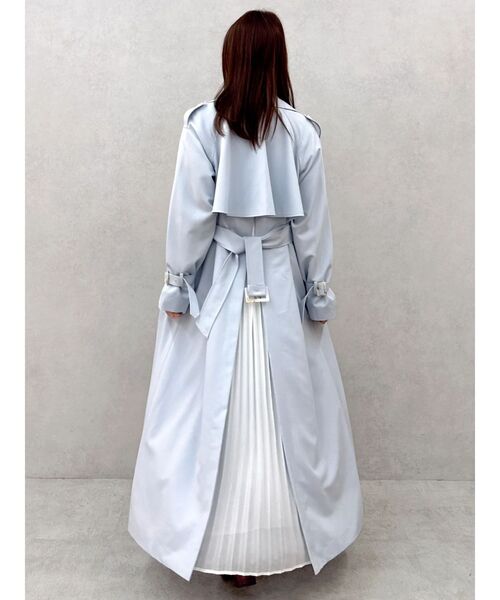 dazzlin（ダズリン）の「バックプリーツトレンチコート（トレンチコート・レディース・ベビーピンク/ブルー/ベージュ・FREE）」の4枚目の写真