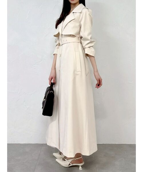 dazzlin（ダズリン）の「バックプリーツトレンチコート（トレンチコート・レディース・ベビーピンク/ブルー/ベージュ・FREE）」の6枚目の写真