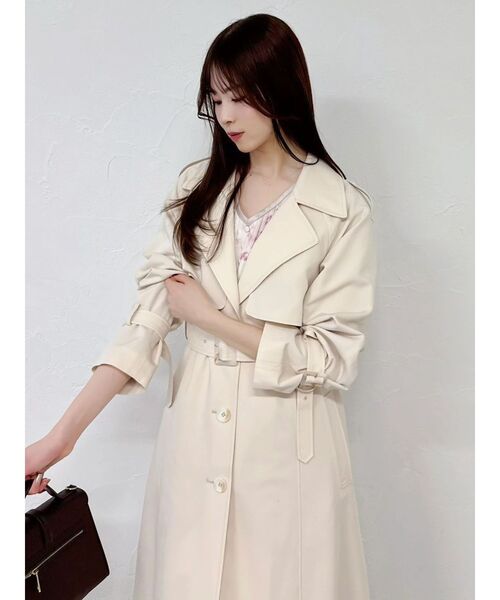 dazzlin（ダズリン）の「バックプリーツトレンチコート（トレンチコート・レディース・ベビーピンク/ブルー/ベージュ・FREE）」の9枚目の写真