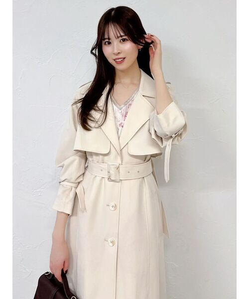 dazzlin（ダズリン）の「バックプリーツトレンチコート（トレンチコート・レディース・ベビーピンク/ブルー/ベージュ・FREE）」の10枚目の写真