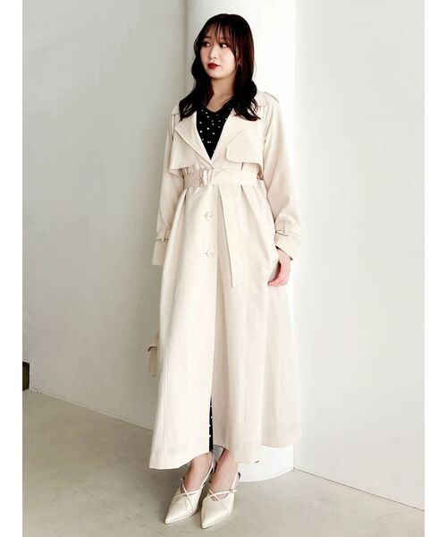 dazzlin（ダズリン）の「バックプリーツトレンチコート（トレンチコート・レディース・ベビーピンク/ブルー/ベージュ・FREE）」の11枚目の写真