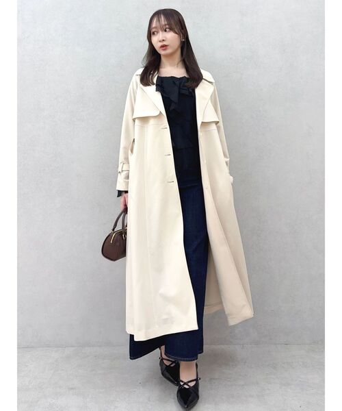 dazzlin（ダズリン）の「バックプリーツトレンチコート（トレンチコート・レディース・ベビーピンク/ブルー/ベージュ・FREE）」の14枚目の写真