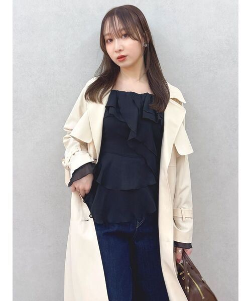 dazzlin（ダズリン）の「バックプリーツトレンチコート（トレンチコート・レディース・ベビーピンク/ブルー/ベージュ・FREE）」の16枚目の写真