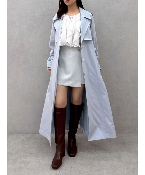 dazzlin（ダズリン）の「バックプリーツトレンチコート（トレンチコート・レディース・ベビーピンク/ブルー/ベージュ・FREE）」の22枚目の写真