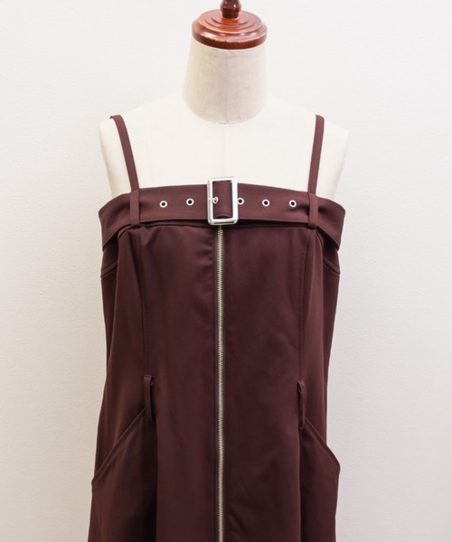 CLETTE(クレット)の「CLETTEオリジナルフロントジップ2WAYベルトワンピース(ワンピース・レディース・カーキ/ブラック/ワイン・LL/4L/3L)」の15枚目の写真