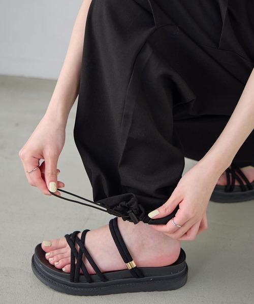 CHAN ME(チャンミ)の「スカートレイヤードワイドパンツ(その他パンツ・レディース・ブラック・MEDIUM/LARGE)」の10枚目の写真