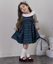 petit main | チェックドッキングワンピース(ワンピース)