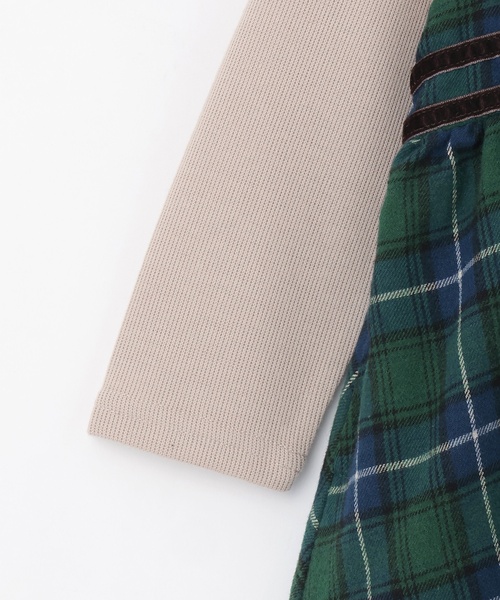 petit main（プティマイン）の「チェックドッキングワンピース（ワンピース・キッズ・グリーン・90cm/80ｃｍ/100cm/110cm/120cm）」の19枚目の写真