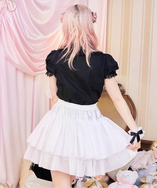BODYLINE(ボディライン)の「2段フリルのハードチュールパニエ(スカート・レディース・ホワイト/ブラック・L/M)」の19枚目の写真