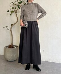 ニットドッキングワンピース