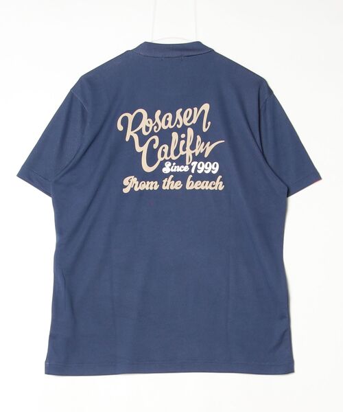 ROSASEN(ロサーセン)の「【Rosasen/GOLF】 ハダサラ冷感 プリント半袖モックネック(ポロシャツ・メンズ・ホワイト/ネイビー・48/52/50)」の11枚目の写真