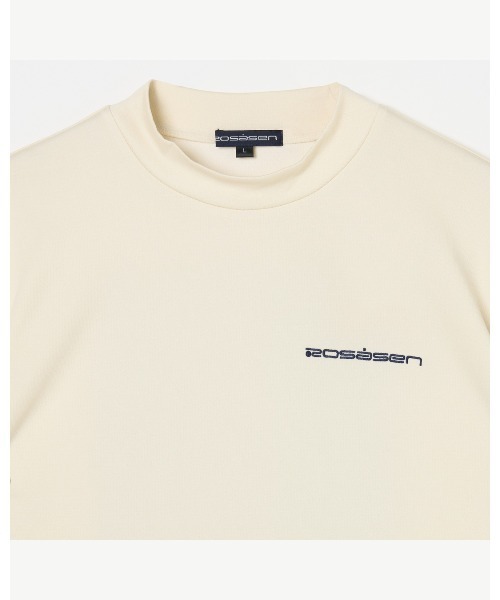 ROSASEN(ロサーセン)の「【Rosasen/GOLF】 ハダサラ冷感 プリント半袖モックネック(ポロシャツ・メンズ・ホワイト/ネイビー・48/52/50)」の6枚目の写真