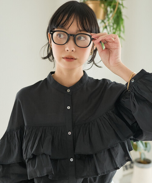 FREAK'S STORE(フリークスストア)の「インドボイル フリルロングスリーブブラウス(シャツ/ブラウス・レディース・ブラック/その他/ラベンダー/オフホワイト・フリ-)」の16枚目の写真