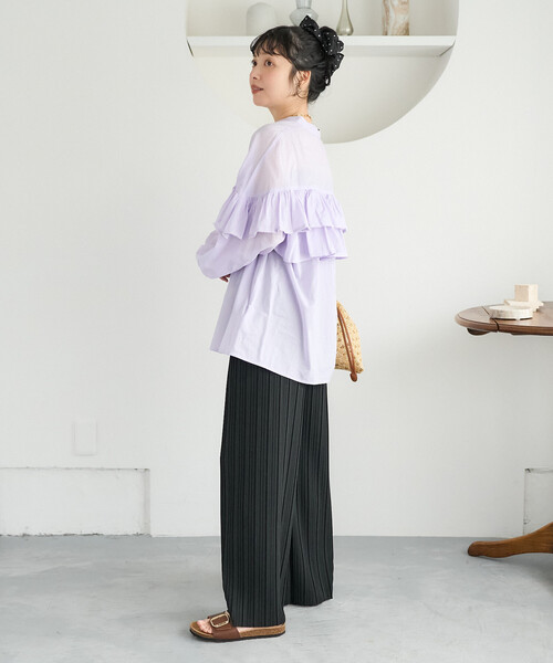 FREAK'S STORE(フリークスストア)の「インドボイル フリルロングスリーブブラウス(シャツ/ブラウス・レディース・ブラック/その他/ラベンダー/オフホワイト・フリ-)」の22枚目の写真