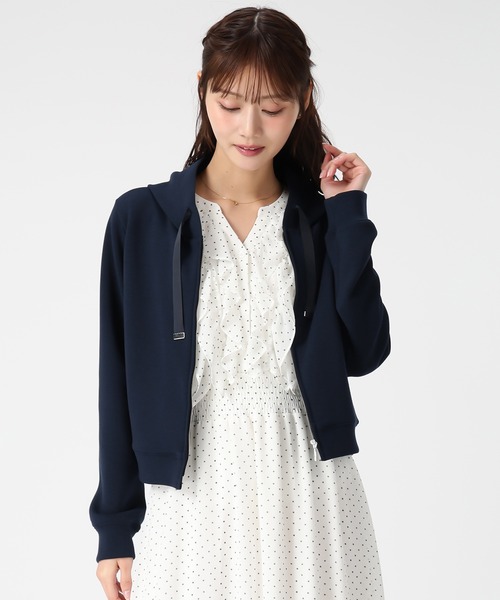 MISCH MASCH(ミッシュマッシュ)の「2026春夏新作 グログランリボンダンボールジップパーカー(パーカー・レディース・ブルー/ホワイト/ピンク/ネイビー・フリ-)」の7枚目の写真