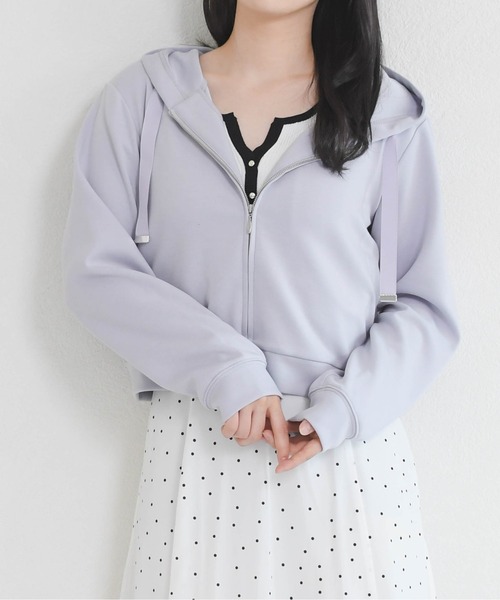 MISCH MASCH(ミッシュマッシュ)の「2026春夏新作 グログランリボンダンボールジップパーカー(パーカー・レディース・ブルー/ホワイト/ピンク/ネイビー・フリ-)」の6枚目の写真