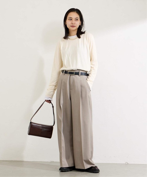 JOURNAL STANDARD(ジャーナルスタンダード)の「《追加》クルーネックシアーロングTシャツ(Tシャツ/カットソー・レディース・バーガンディー/キャメル/ホワイト/ストーン・FREE)」の22枚目の写真