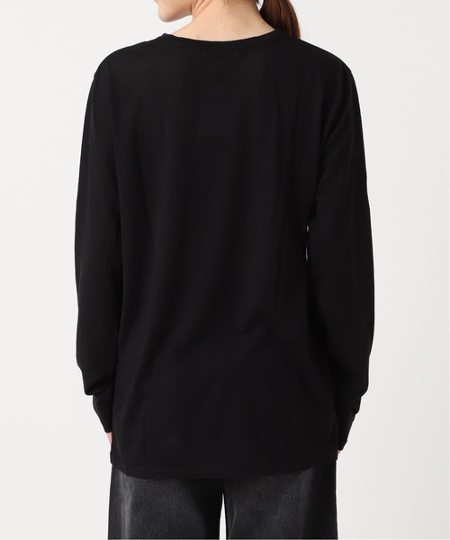 JOURNAL STANDARD(ジャーナルスタンダード)の「《追加》クルーネックシアーロングTシャツ(Tシャツ/カットソー・レディース・バーガンディー/キャメル/ホワイト/ストーン・FREE)」の6枚目の写真