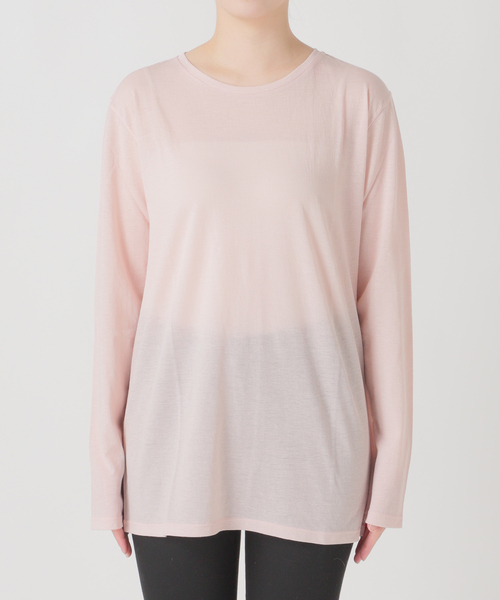 JOURNAL STANDARD(ジャーナルスタンダード)の「《追加》クルーネックシアーロングTシャツ(Tシャツ/カットソー・レディース・バーガンディー/キャメル/ホワイト/ストーン・FREE)」の18枚目の写真