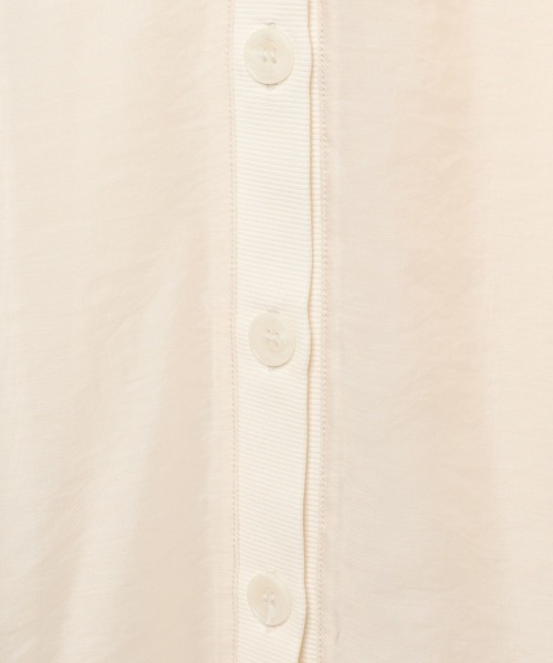 LEPSIM（レプシィム）の「シアーリブシャツカーディガン　639514（シャツ/ブラウス・レディース・チャコールグレー/ナチュラル/レッド/ベージュ/ブラック・FREE）」の11枚目の写真